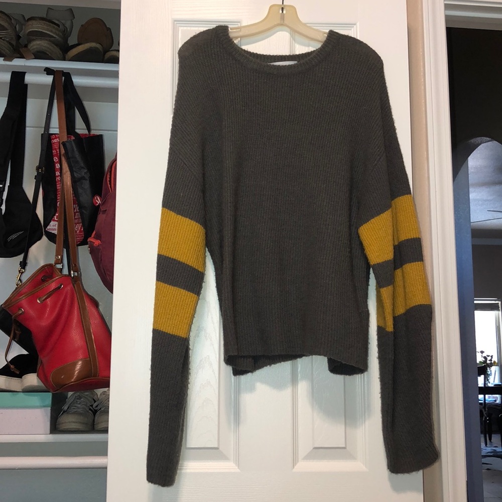Chunky “jock striped” sweater